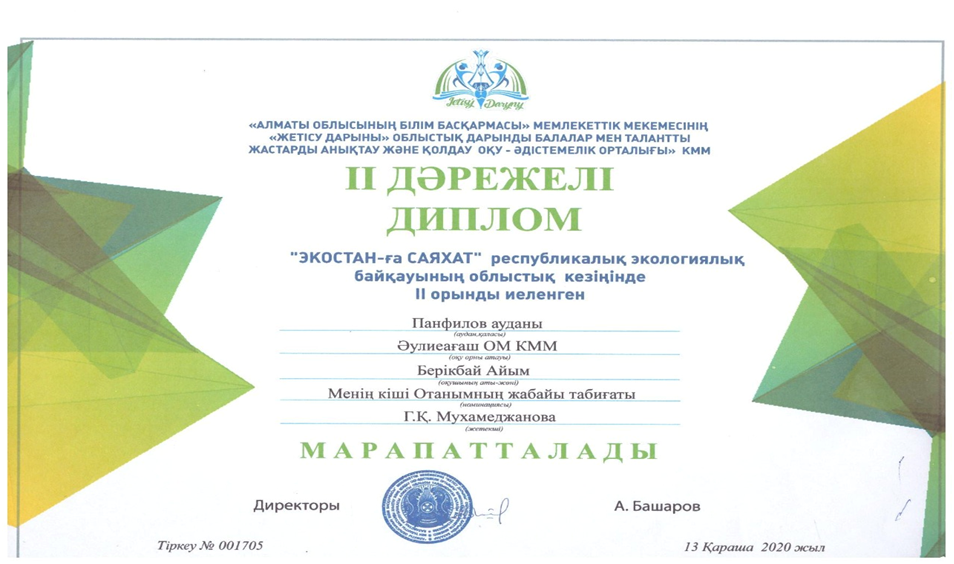 Мухамеджанова  Гульнар  Қалибекқызы