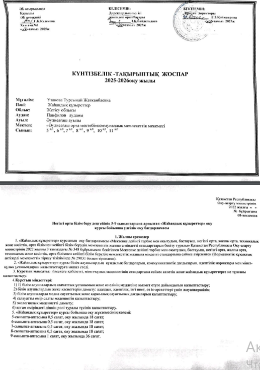 Биология пәнінің мұғалімі Узакова Турсынай